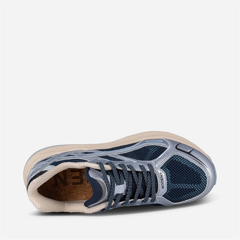Woden Piger Josephine Sneakers 322 Isblå/Mørkeblå - Billede 4