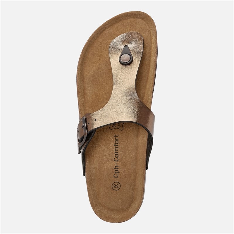 CPH Comfort Bio Tanga Sandaler Bronze - Billede 4