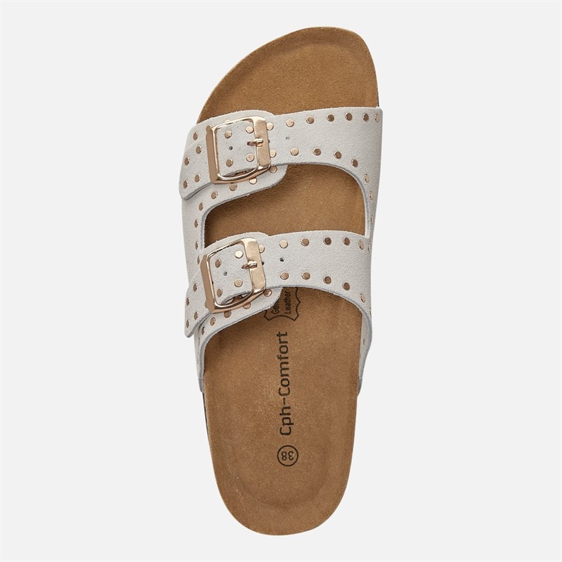 CPH Comfort Damesandal med bio nitter Beige - Billede 4