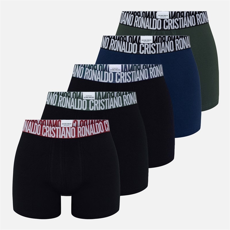 CR7 Herre Basic Fem Pak Trusser Sort - Billede 1