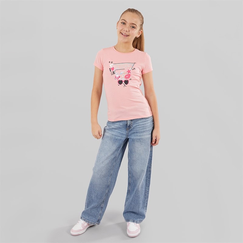 Guess Piger T-shirt Cotton Candy Pink - Billede 3