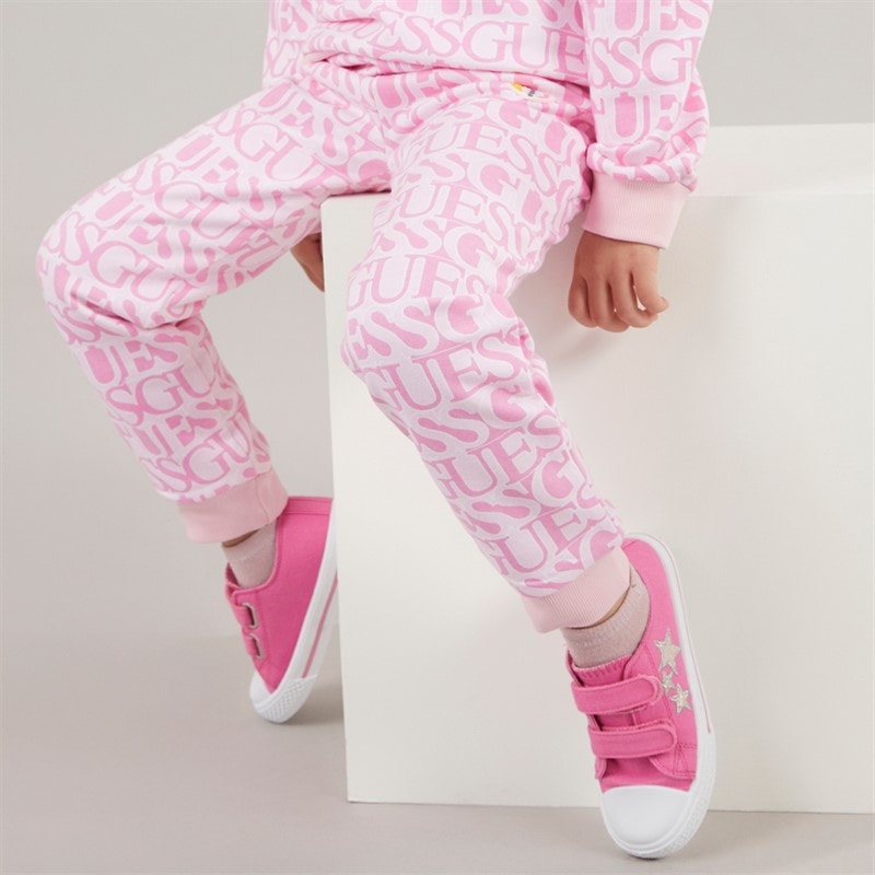 Guess Piger joggingbukser Logo Fuchsia - Billede 3