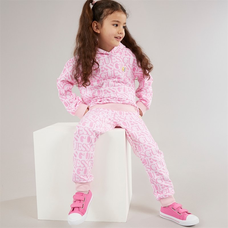 Guess Piger joggingbukser Logo Fuchsia - Billede 5