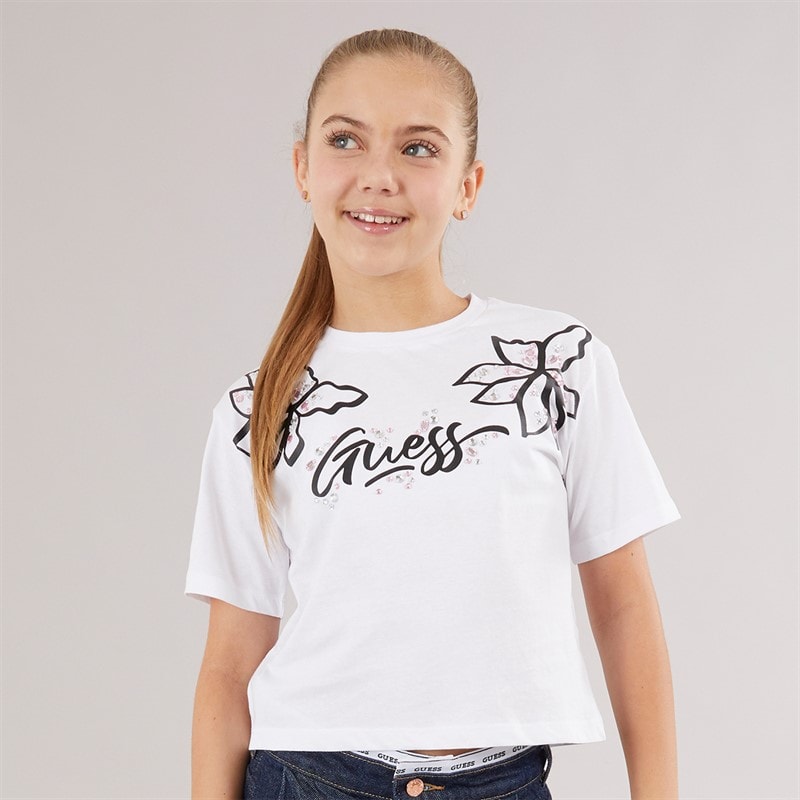 Guess Piger T-shirt Pure White - Billede 1