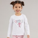 Guess Piger langærmet t-shirt Pure White
