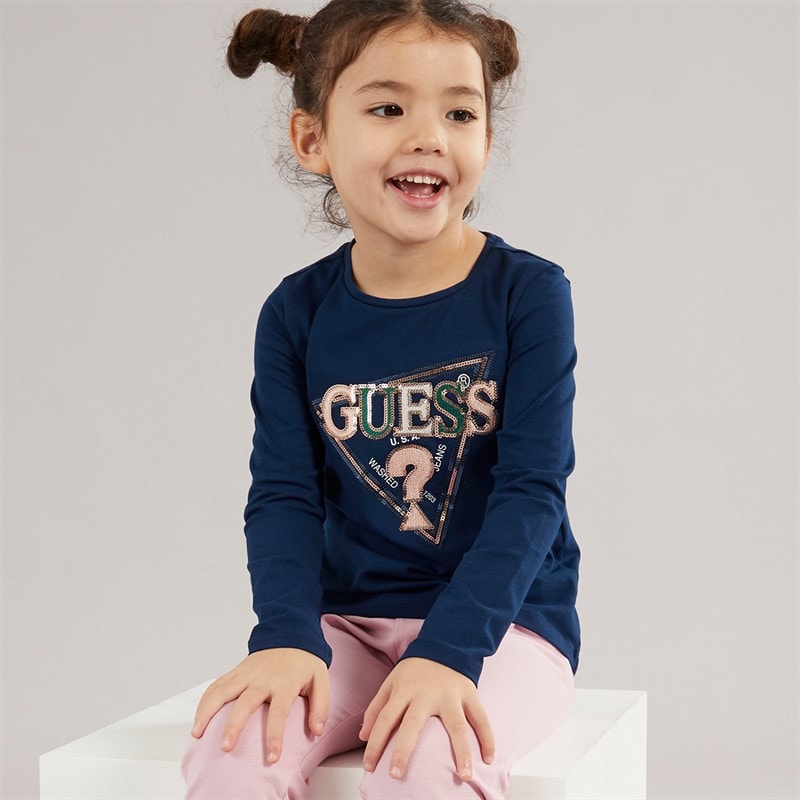 Guess Piger langærmet t-shirt Secret Blue - Billede 1