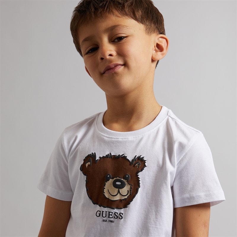 Guess Drenge T-shirt Pure White - Billede 3