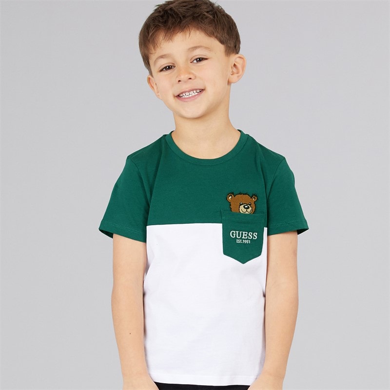 Guess Drenge T-shirt Throwback Green - Billede 1
