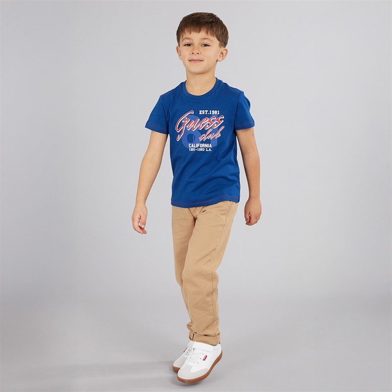 Guess Drenge T-shirt Blue Lily - Billede 3