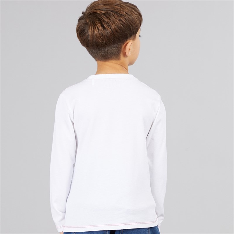 Guess Drenge langærmet T-shirt Pure White - Billede 2