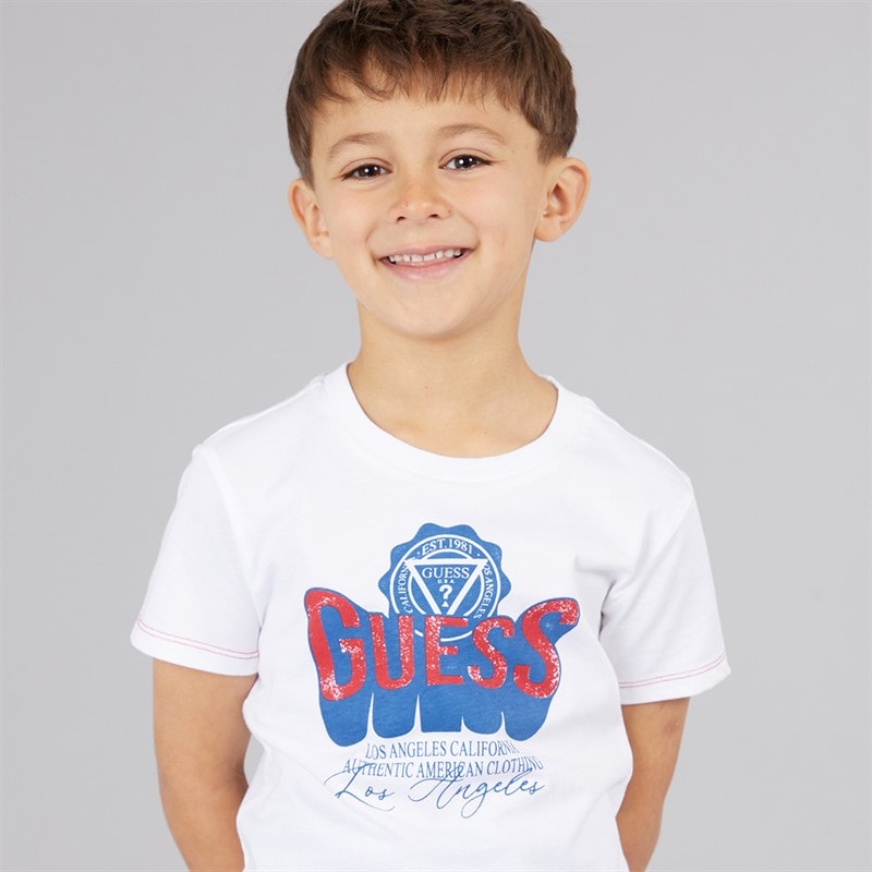 Guess Drenge T-shirt Pure White - Billede 3