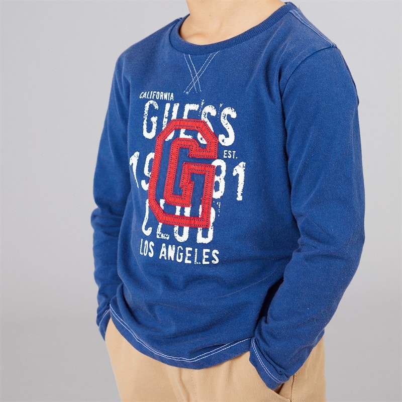 Guess Drenge T-shirt Blue Lily - Billede 3