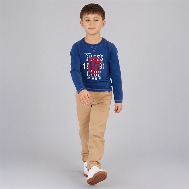 Guess Drenge T-shirt Blue Lily - Billede 4