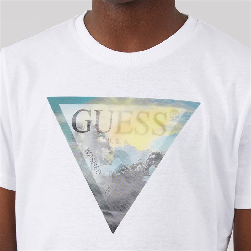 Guess Drenge T-shirt Pure White - Billede 3