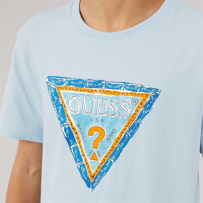 Guess Piger T-shirt Arctic Sky - Billede 3