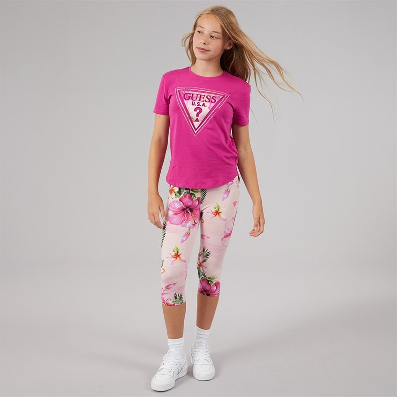 Guess Piger capri leggings Hibiscus Oasis - Billede 3