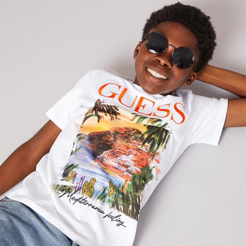 Guess Drenge T-shirt Pure White