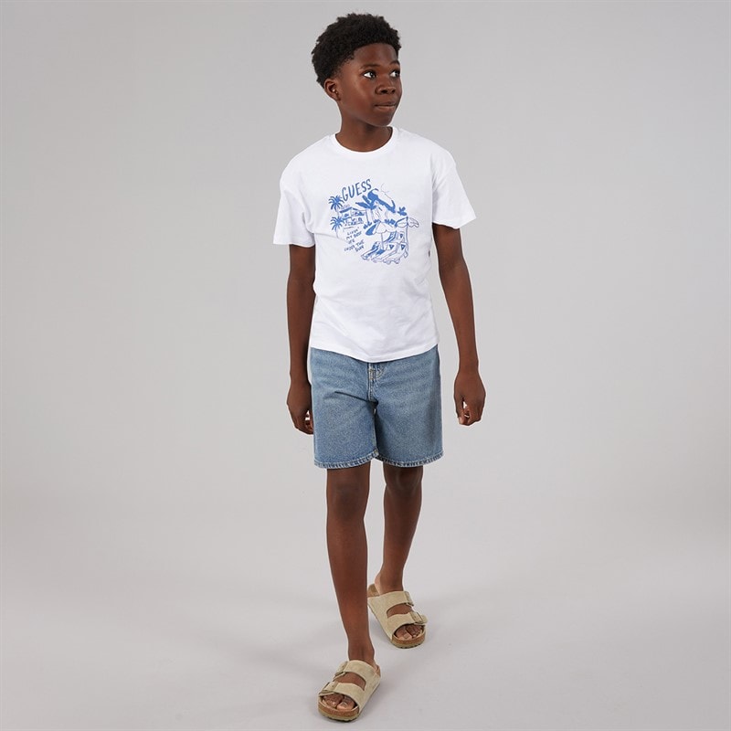 Guess Drenge T-shirt Pure White - Billede 4