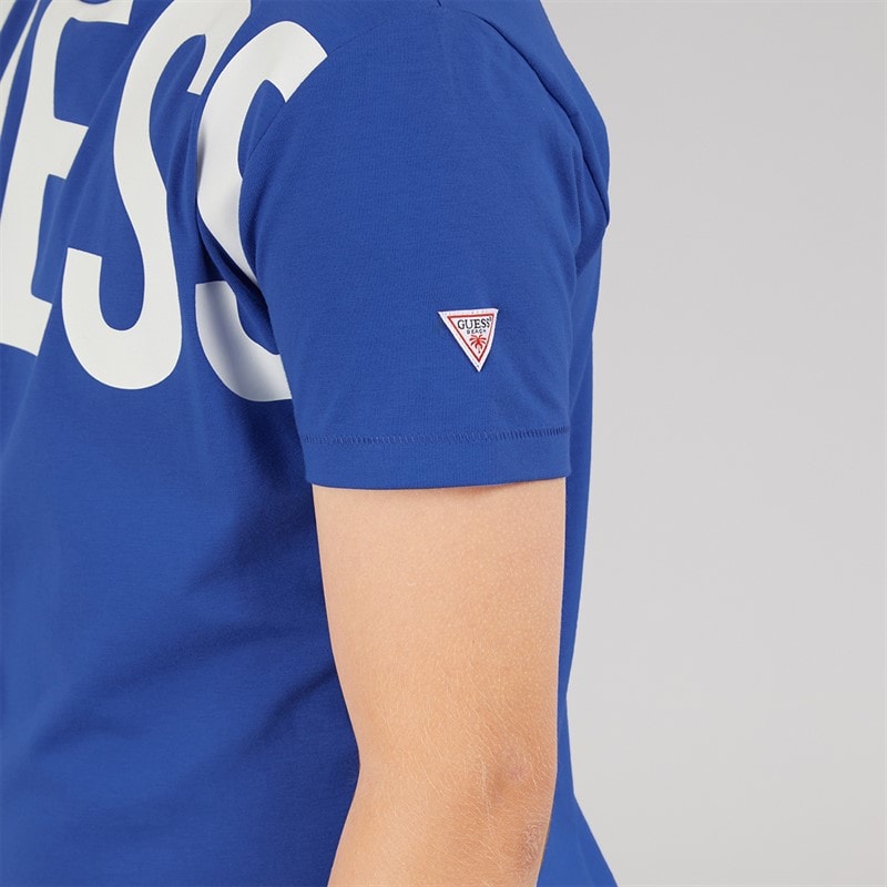 Guess Drenge Minime T-shirt Florescent Blue - Billede 3
