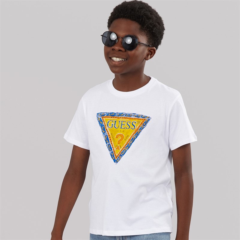 Guess Drenge T-shirt Pure White