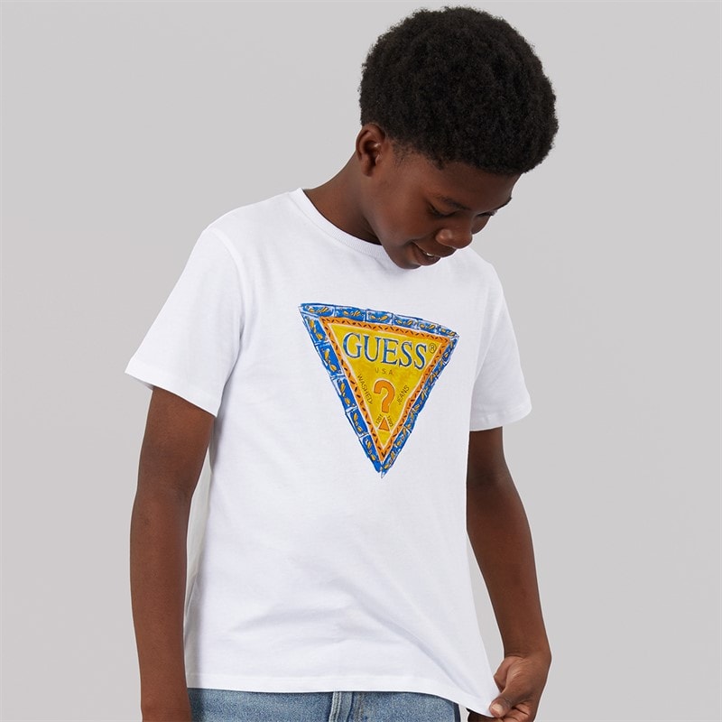 Guess Drenge T-shirt Pure White - Billede 3