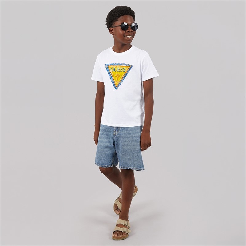 Guess Drenge T-shirt Pure White - Billede 4