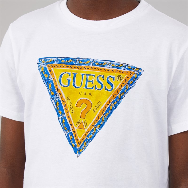 Guess Drenge T-shirt Pure White - Billede 5