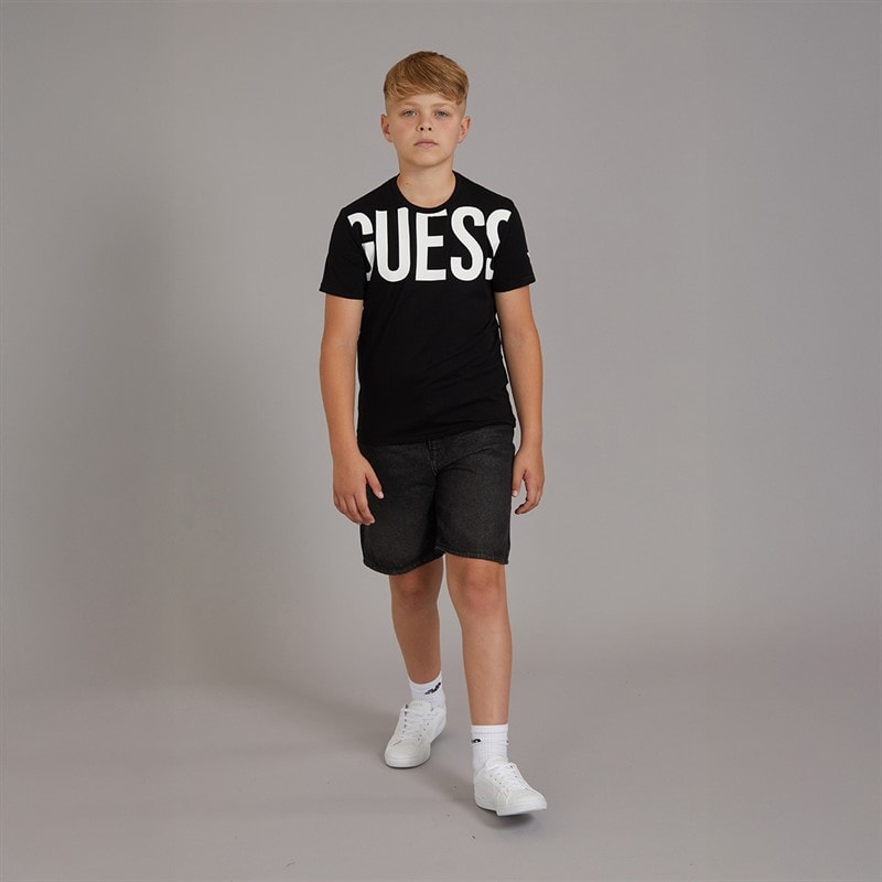 Guess Drenge Minime T-shirt Jet Black A996 - Billede 4