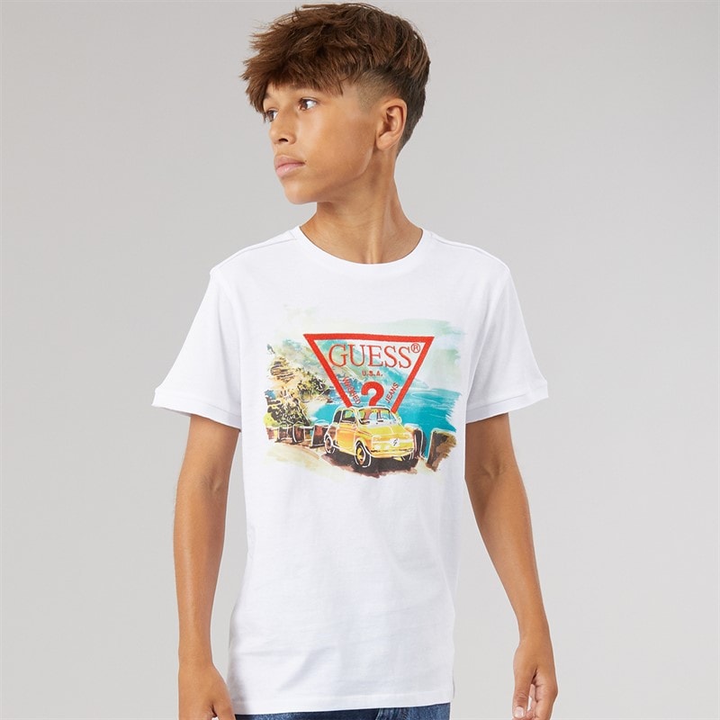 Guess Drenge T-shirt Pure White