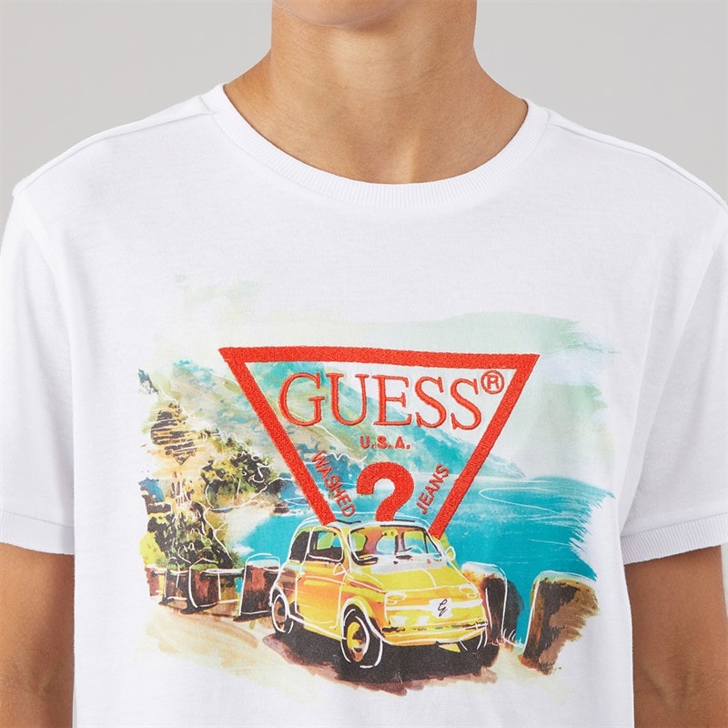 Guess Piger T-shirt Pure White - Billede 3