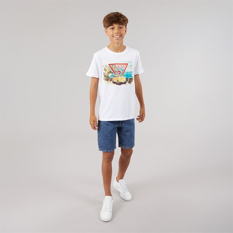 Guess Piger T-shirt Pure White - Billede 4