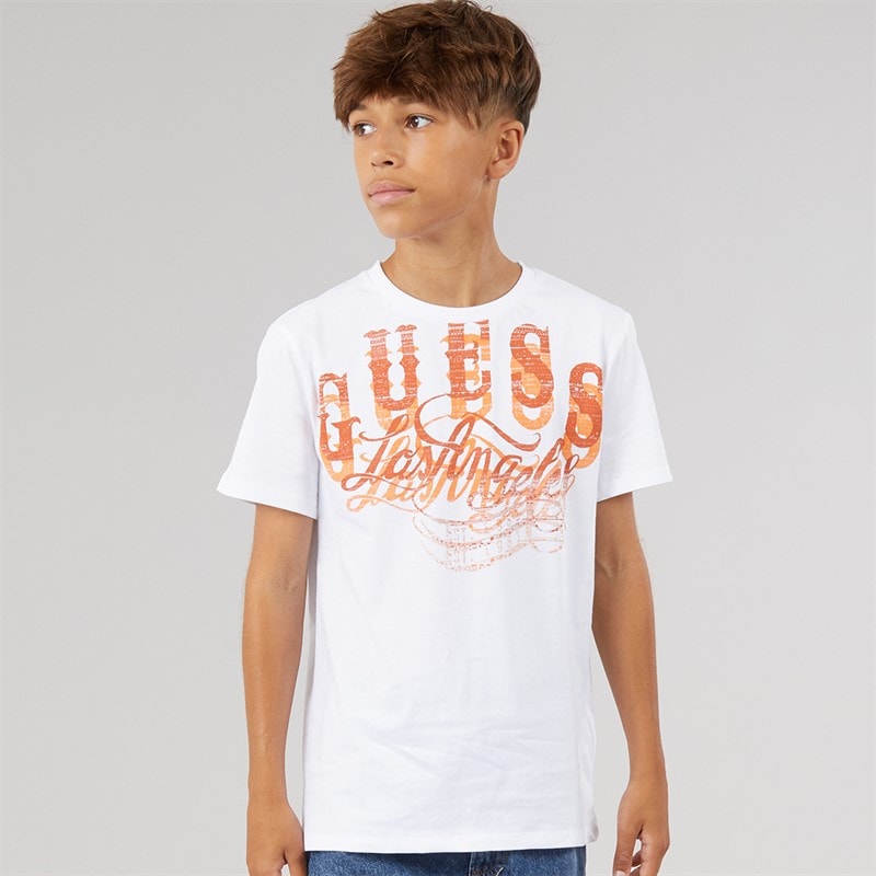 Guess Drenge T-shirt Pure White