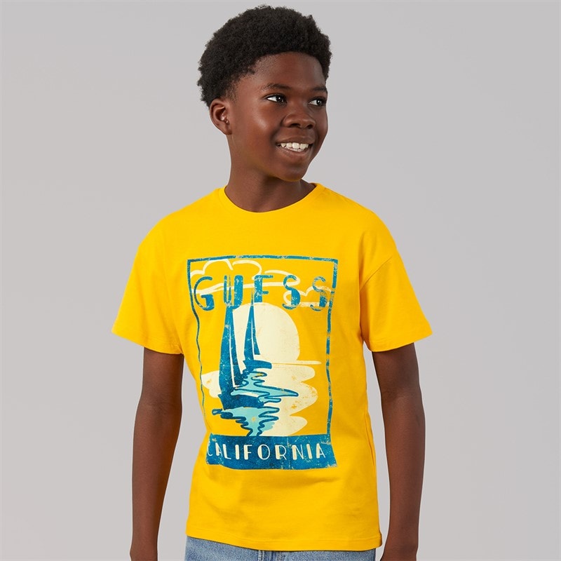 Guess Drenge T-shirt Rich Yellow - Billede 3