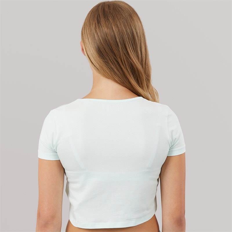 Guess Piger Afgrøde T-shirt Peaceful Green - Billede 2