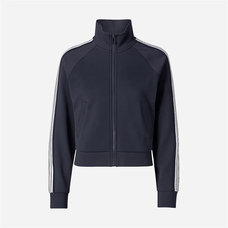 GRUNT Piger grjuni sports lynlås cardigan - Mørkeblå