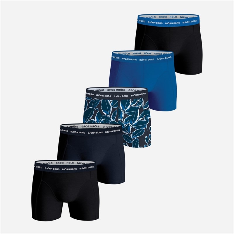 BJORN BORG Herre bomuld stretch fem-pak boksershorts - Multipack 3