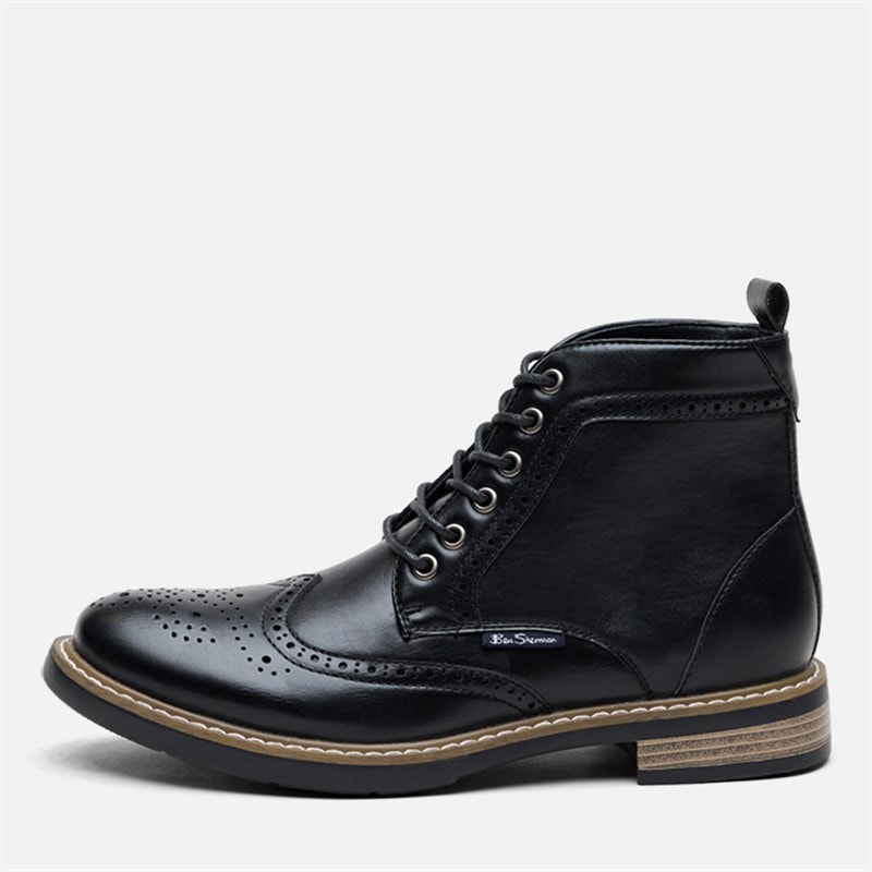 Ben Sherman Herre templeton brogue-støvler - Sort