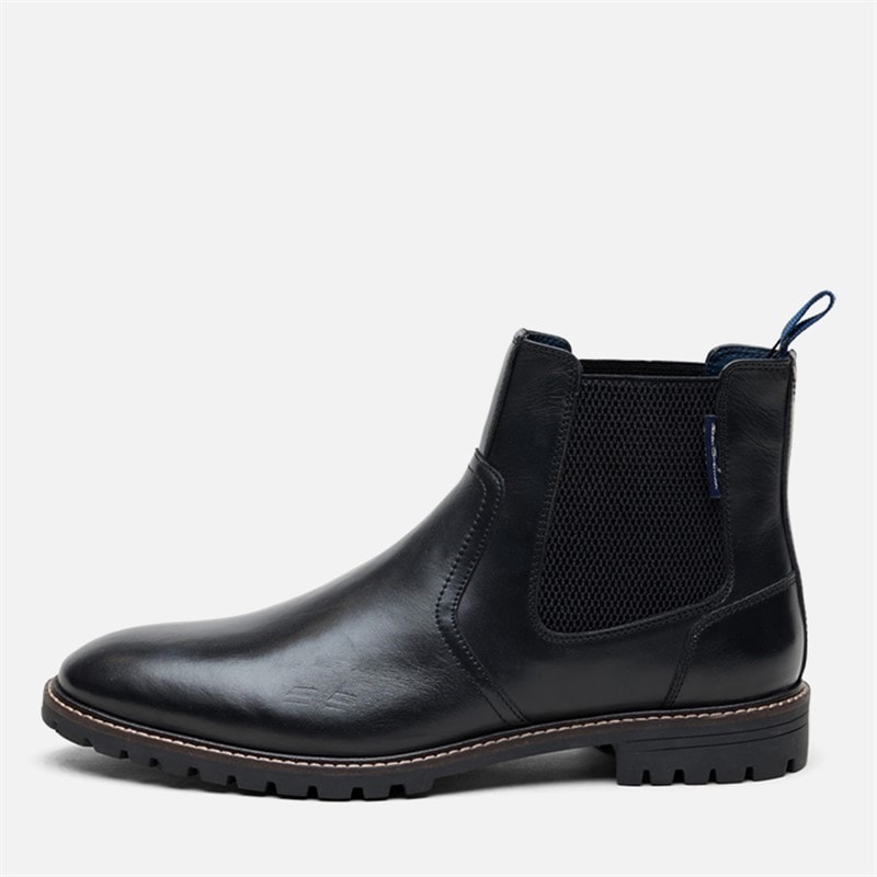 Ben Sherman Herre baron læder chelsea-støvler - Sort
