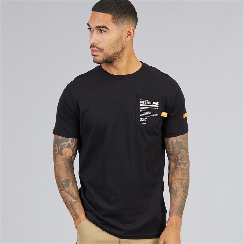 Duck and Cover Herre adamsberg carbon t-shirt - Sort