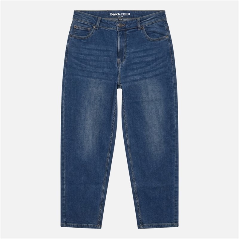 Bench Drenge jenkyn barrel leg vasket jeans - Mid Blue Wash