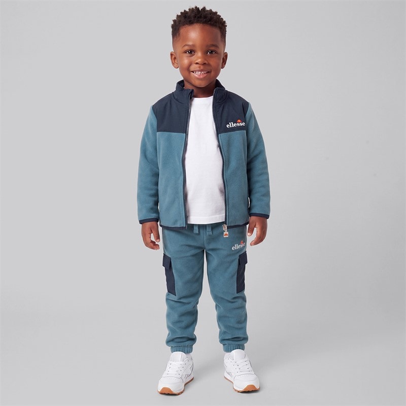 Ellesse Drenge caden polarfleece sweatshirt og joggingbukser - Blå