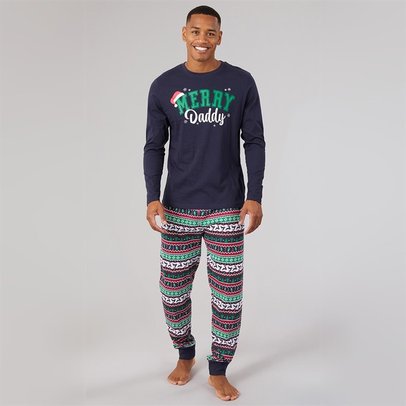 Fluid Herre julefamilie pyjamasæt - Multi