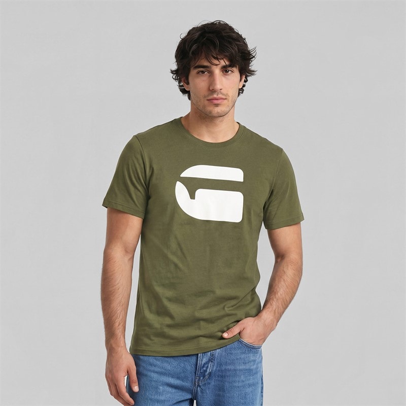 G-STAR Herre logo slim t-shirt - Shadow Olive