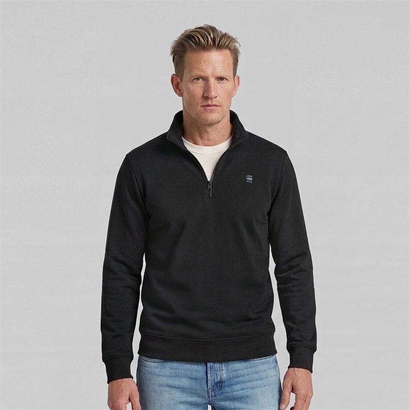 G-STAR Herre core half zip sweatshirt - Sort