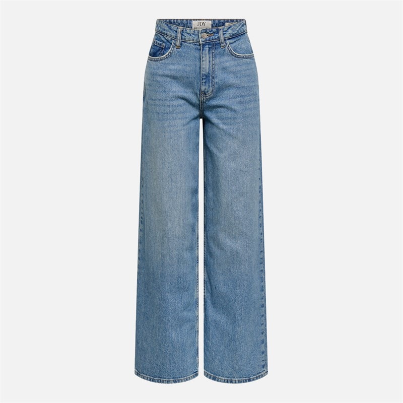 Jacqueline De Yong Dame carina jeans med vidde ben - Light Blue Denim
