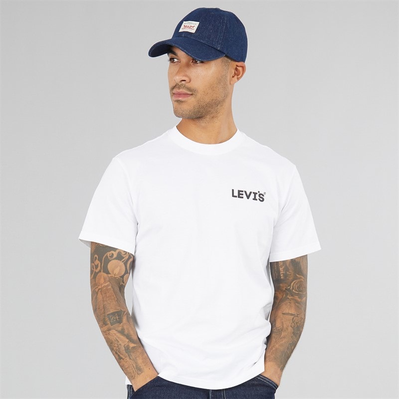 Levi's Herre t-shirt med afslappet pasform - Hvid