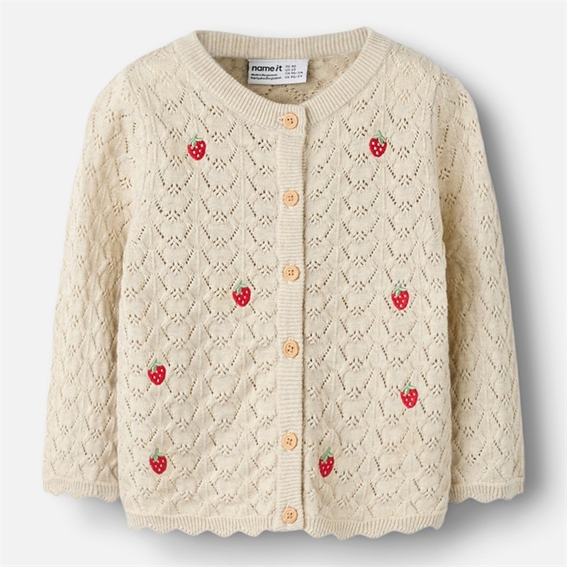Name It Piger himali strikket cardigan - Peyote Melange