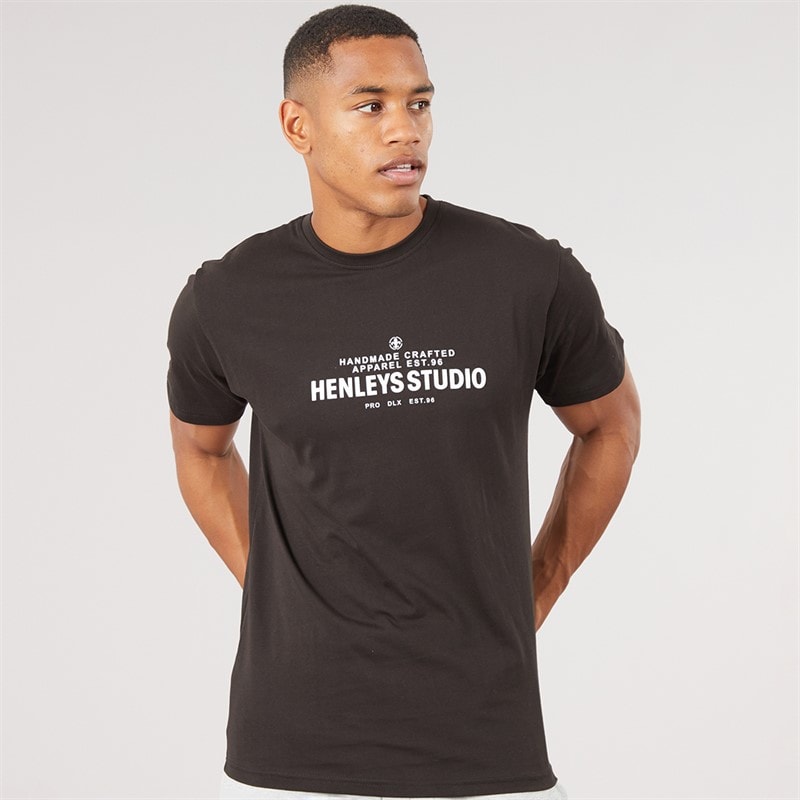 Henleys Herre stackers t-shirt - Sort