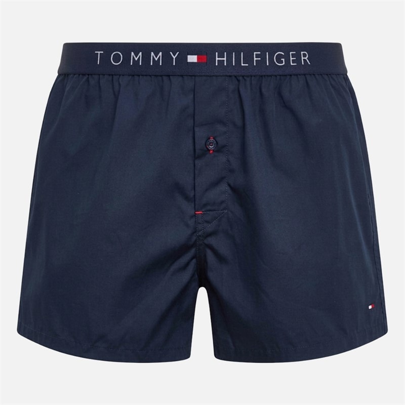 Tommy Hilfiger Herre vævede boxershorts - Sort