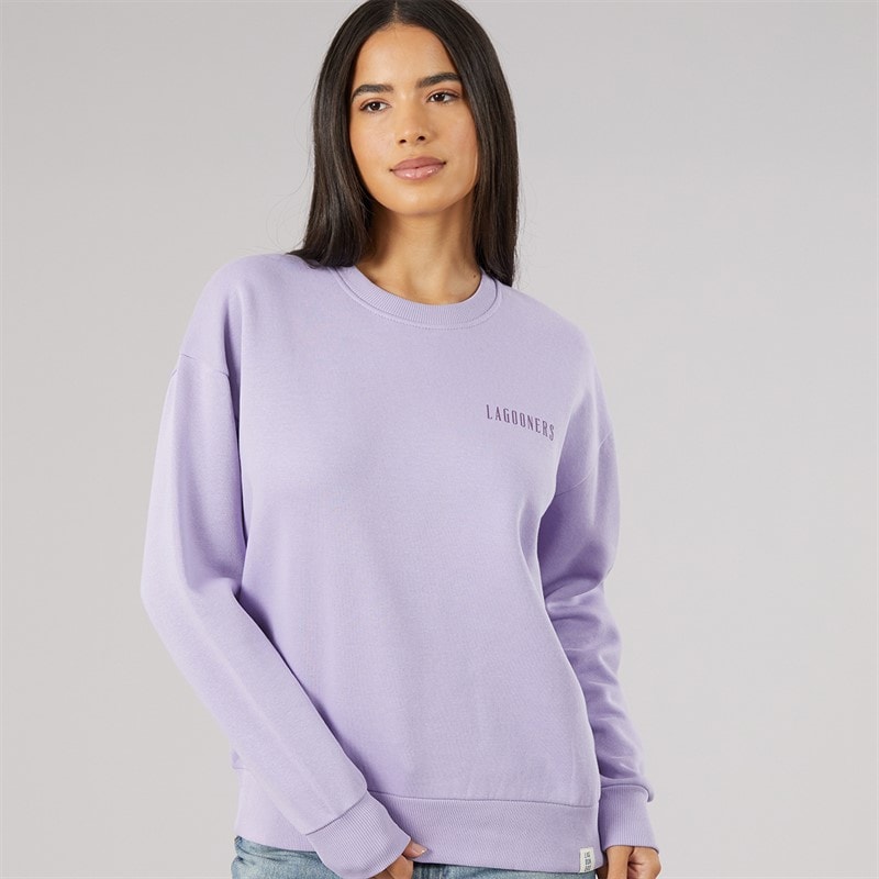 Lagooners Dame finchmere grafisk sweatshirt - Lilac